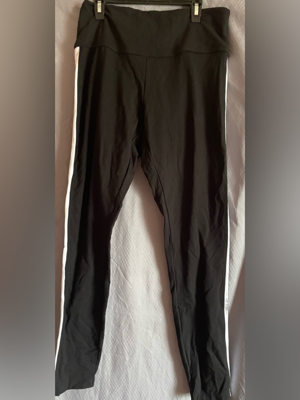 PINK Victoria's Secret Black Leggings with White Trim